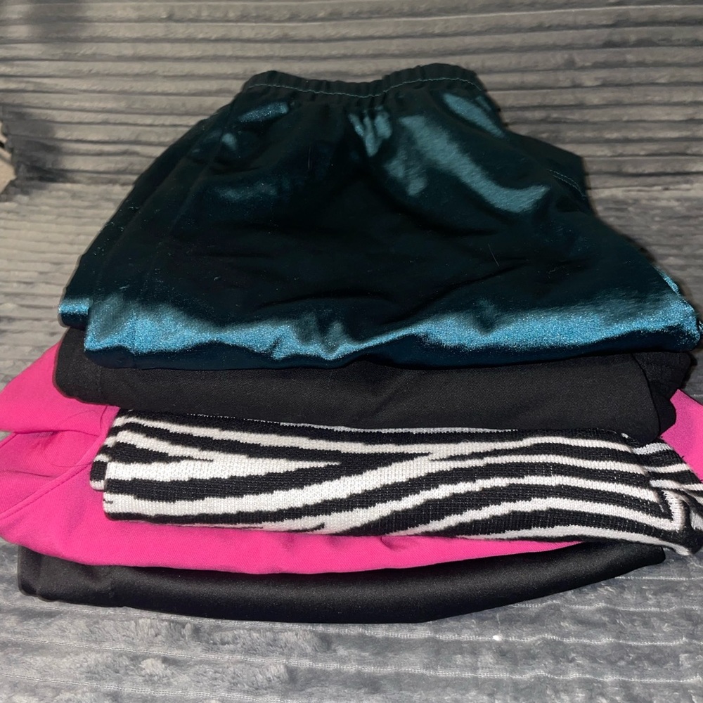 Stylish Bottoms Set - Black, Pink, Teal, Zebra Print work pants lot